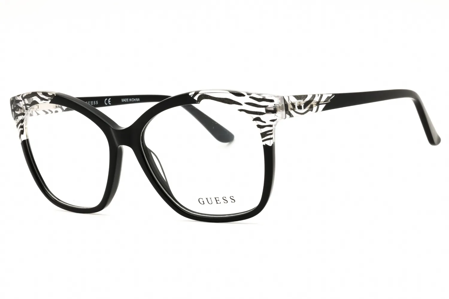 Guess GU2820 001 Eyeglasses Shiny Black 55mm Women