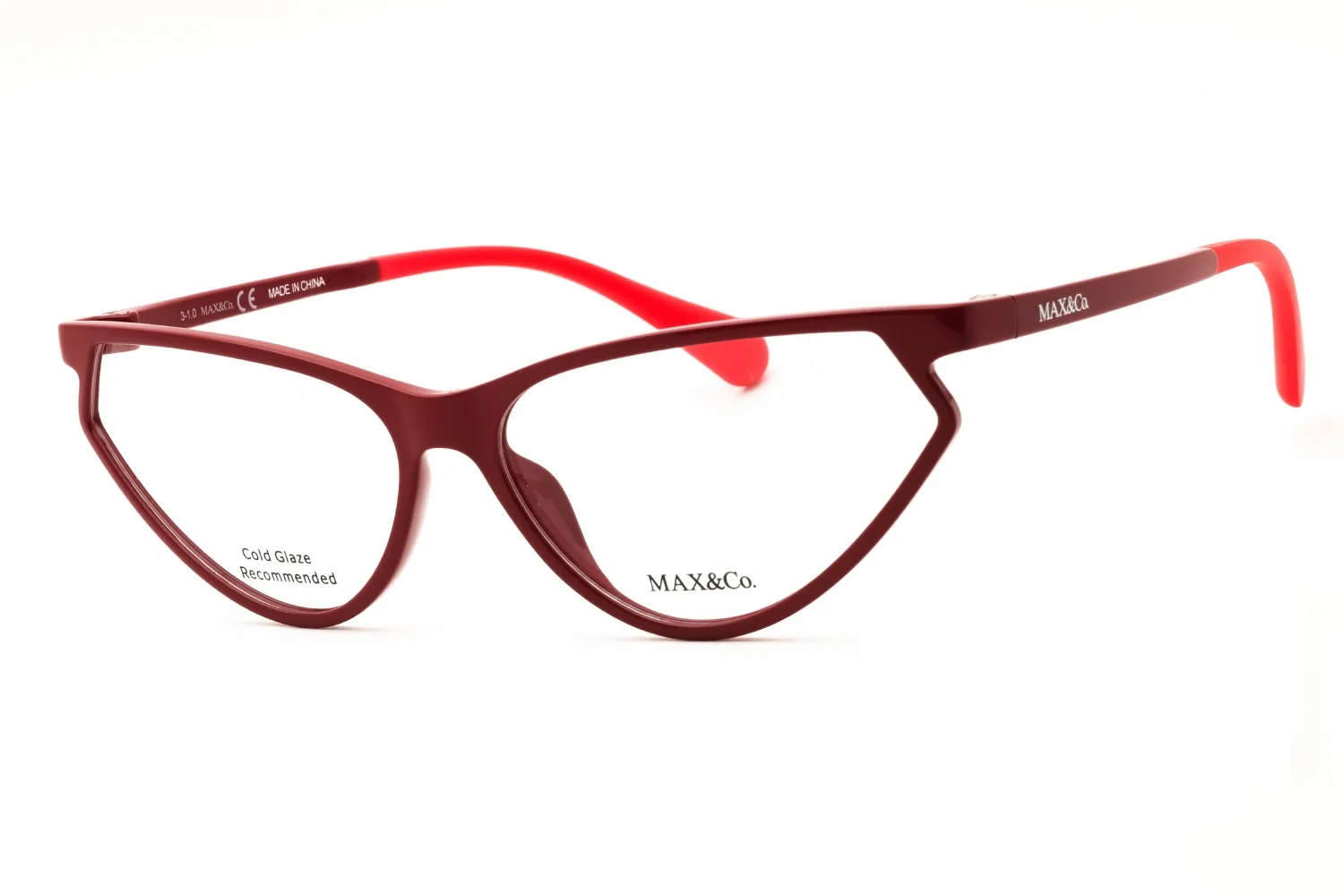 Max & Co MO5026 066 Eyeglasses Shiny Red 59mm Women