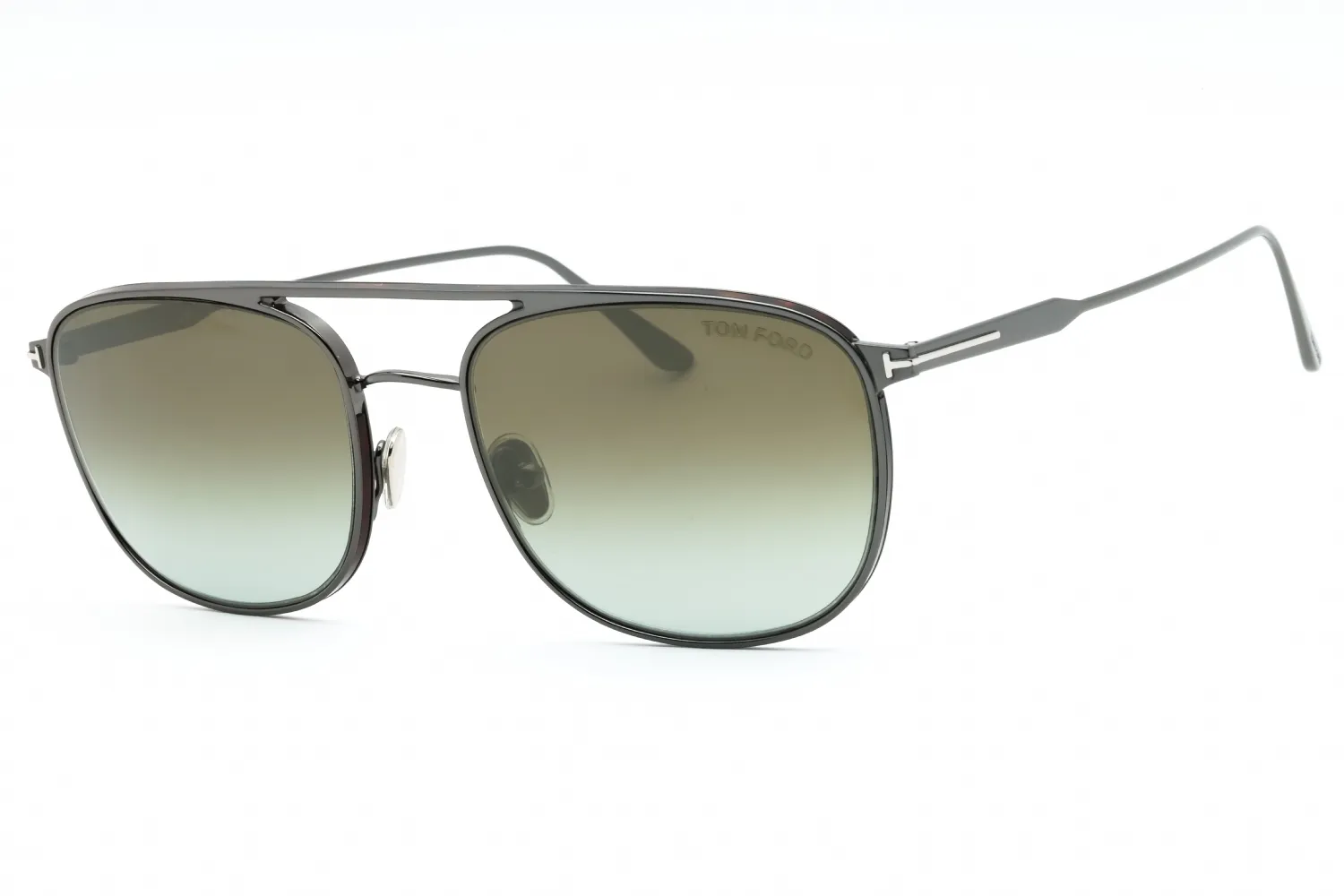 Tom Ford FT0827 12Q Sunglasses Shiny Dark Ruthenium 56mm Men