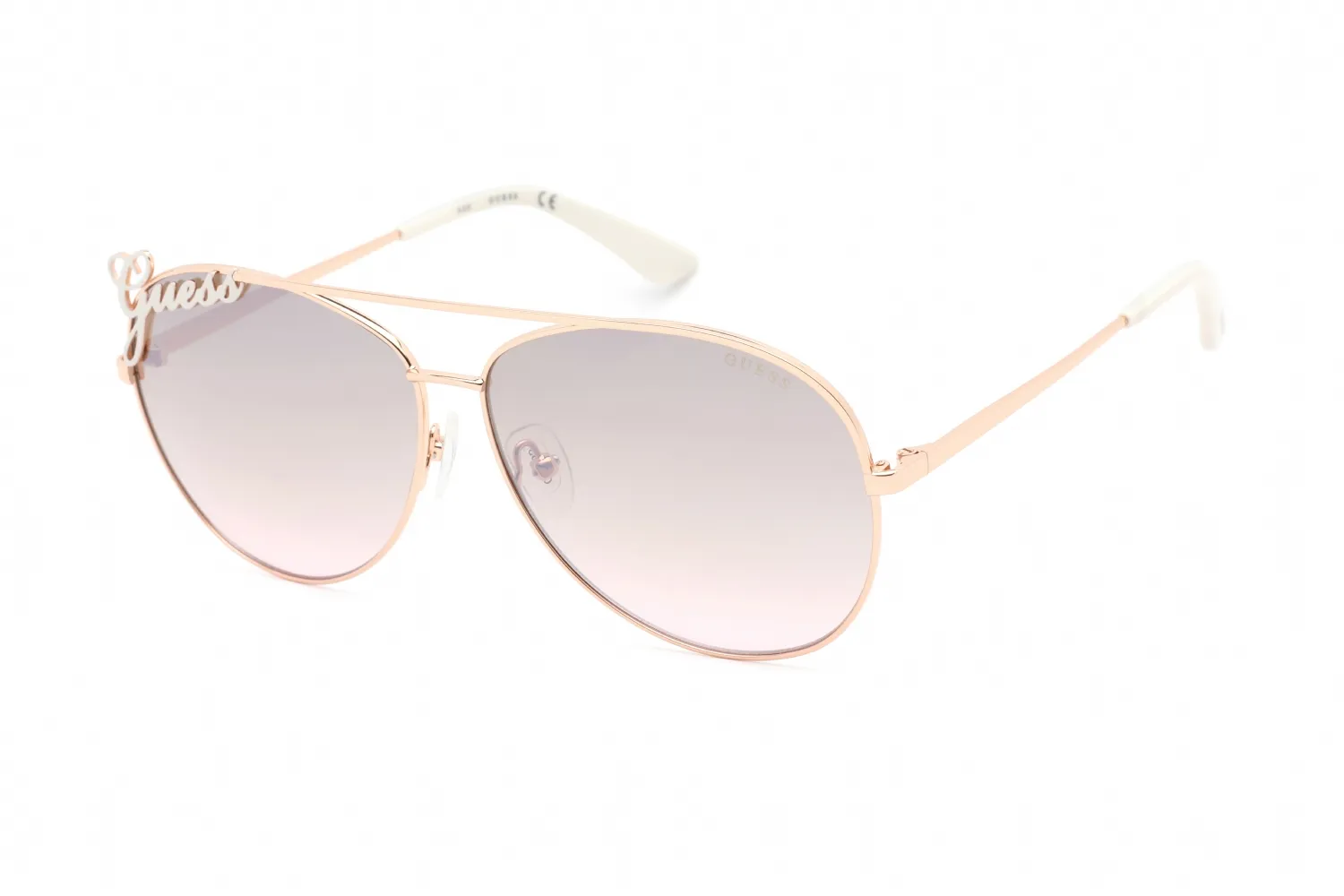 Guess GU7739 28G Sunglasses Shiny Rose Gold 60mm Women