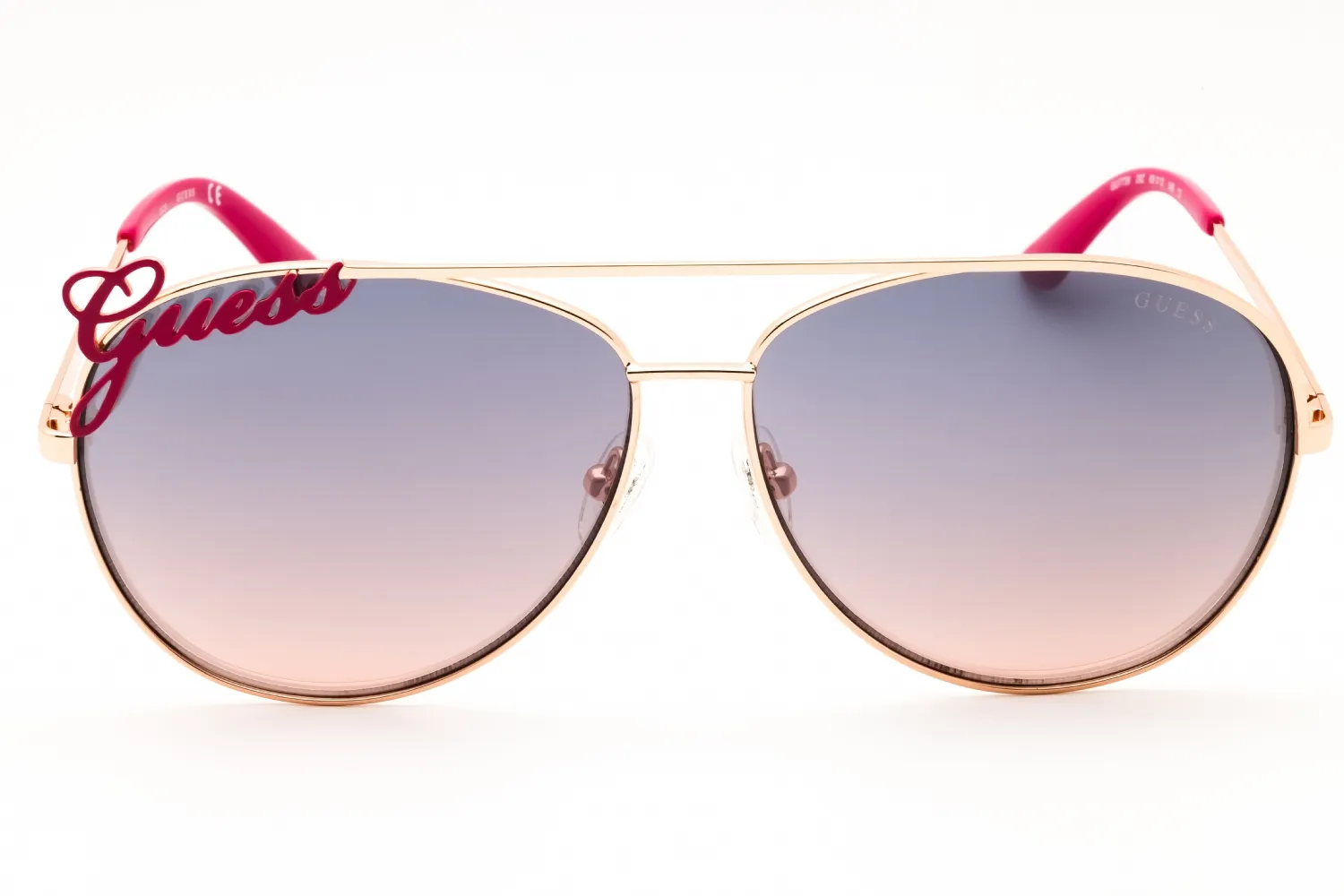 Guess GU7739 28Z Sunglasses Shiny Rose Gold 60mm Women 2
