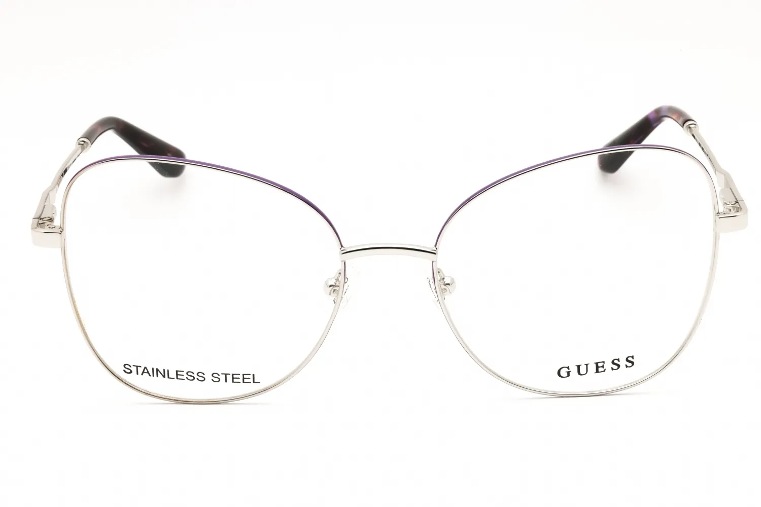Guess GU2850 010 Eyeglasses Shiny Light Nickeltin 57mm Women 2