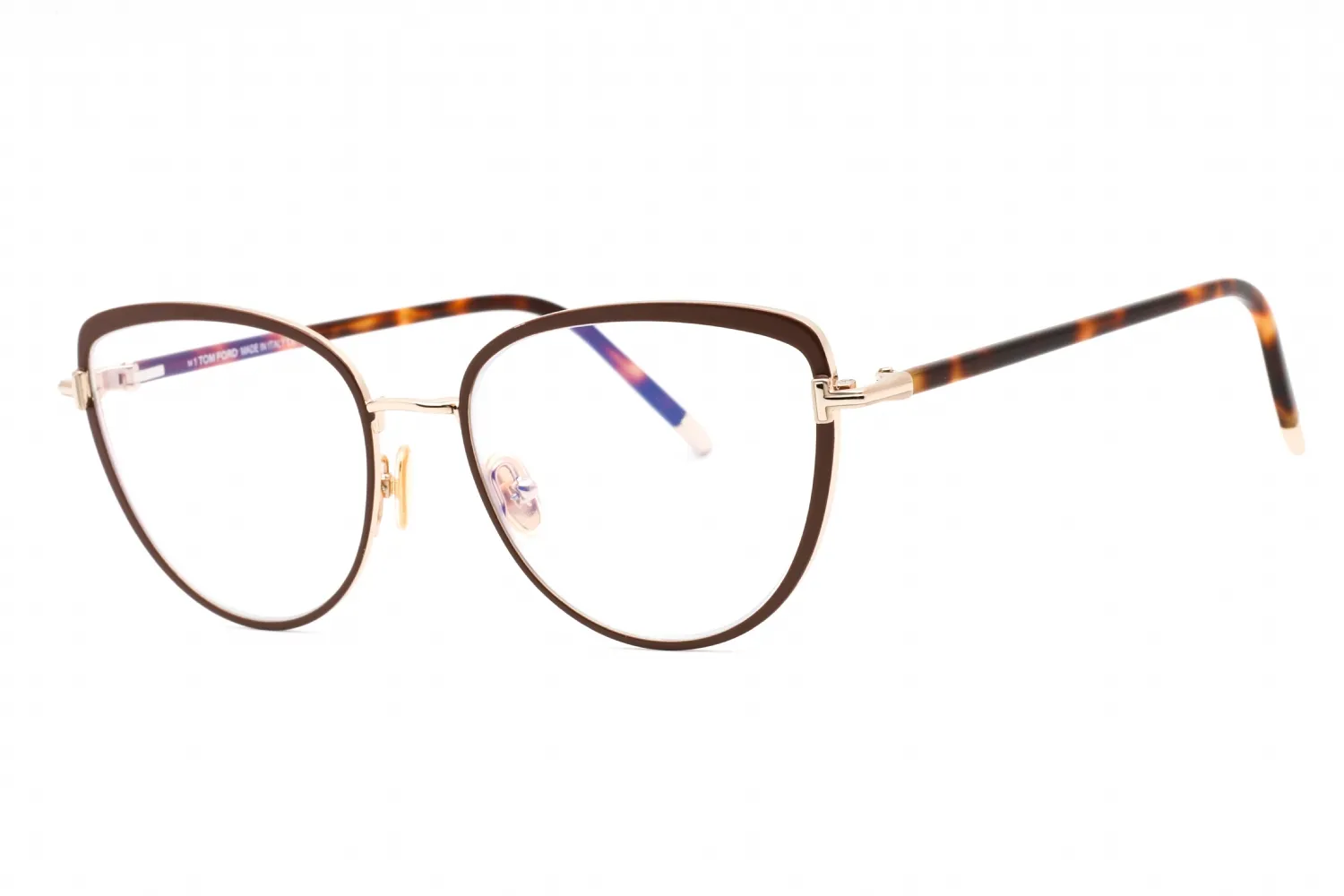 Tom Ford FT5741-B 048 Eyeglasses Shiny Dark Brown 55mm Women