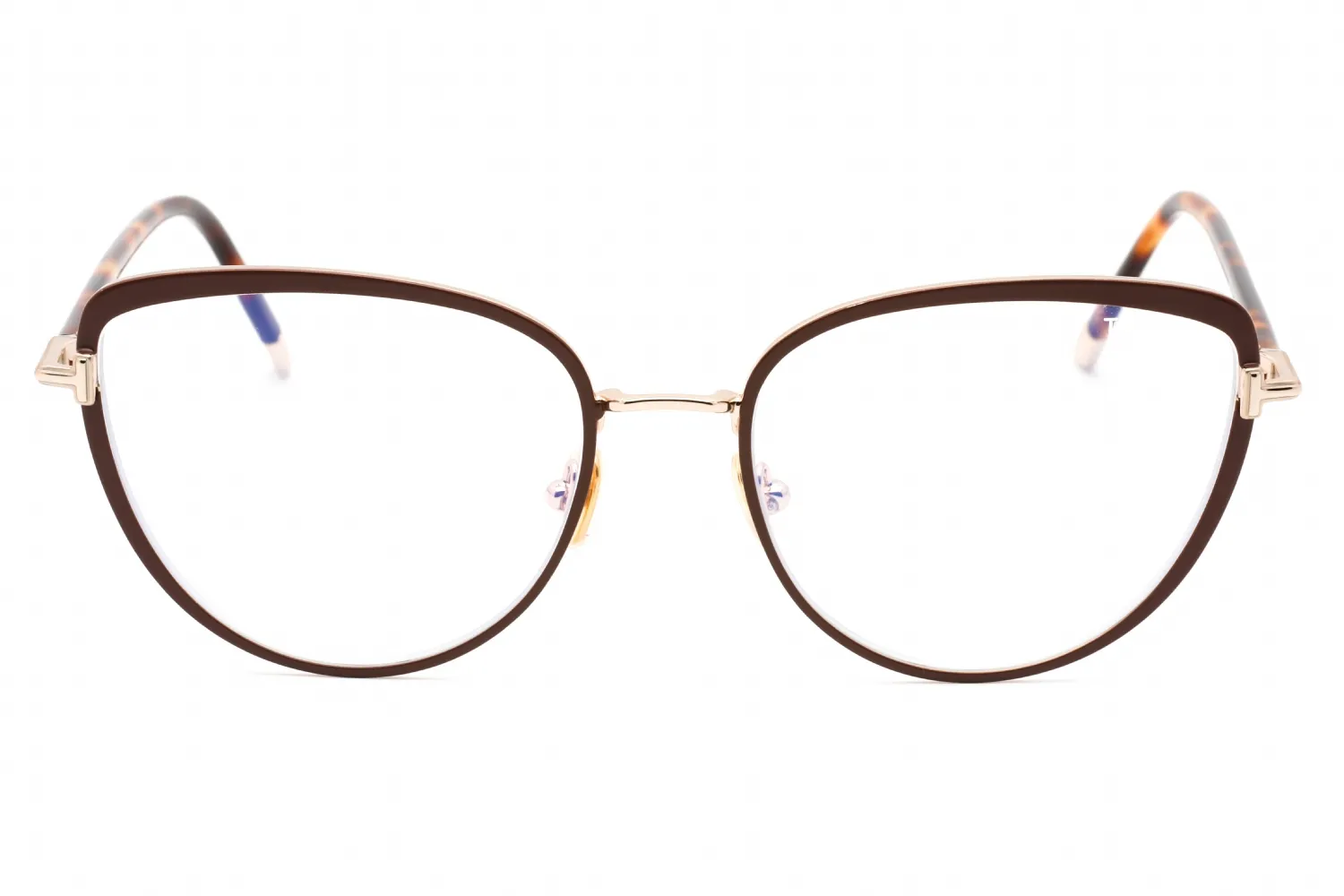 Tom Ford FT5741-B 048 Eyeglasses Shiny Dark Brown 55mm Women 2