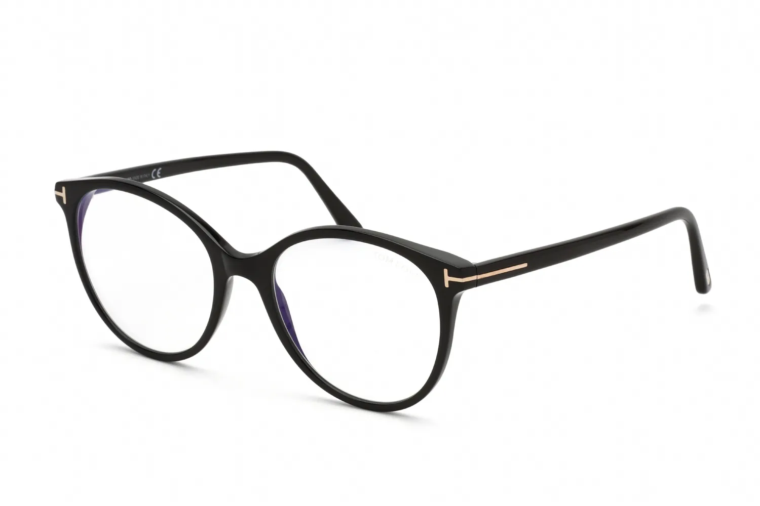 Tom Ford FT5742-B 001 Eyeglasses Shiny Black 53mm Women