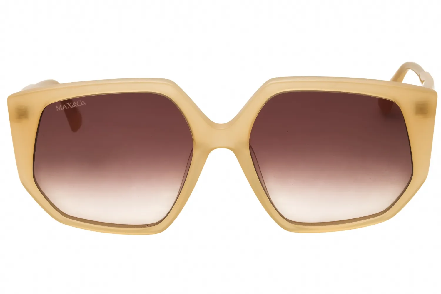 Max & Co MO0032 45F Sunglasses Shiny Light Brown 58mm Women 2