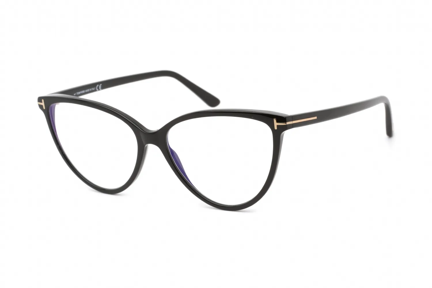 Tom Ford FT5743-B 002 Eyeglasses Shiny Black 57mm Women