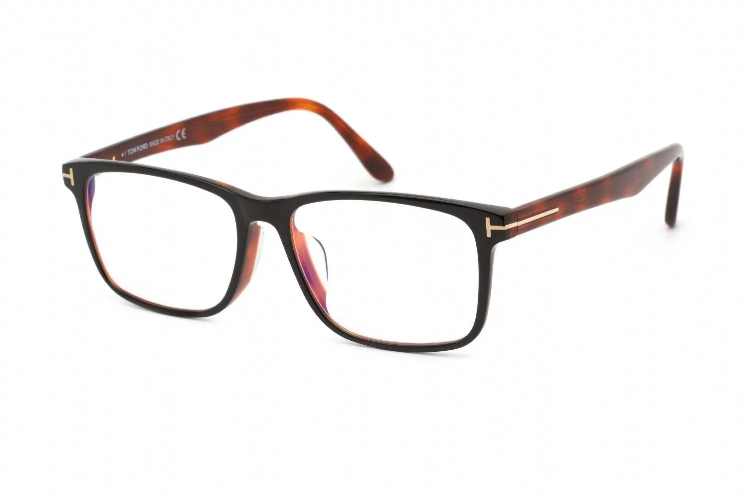 Tom Ford FT5752-F-B 005 Eyeglasses Black 55mm Men