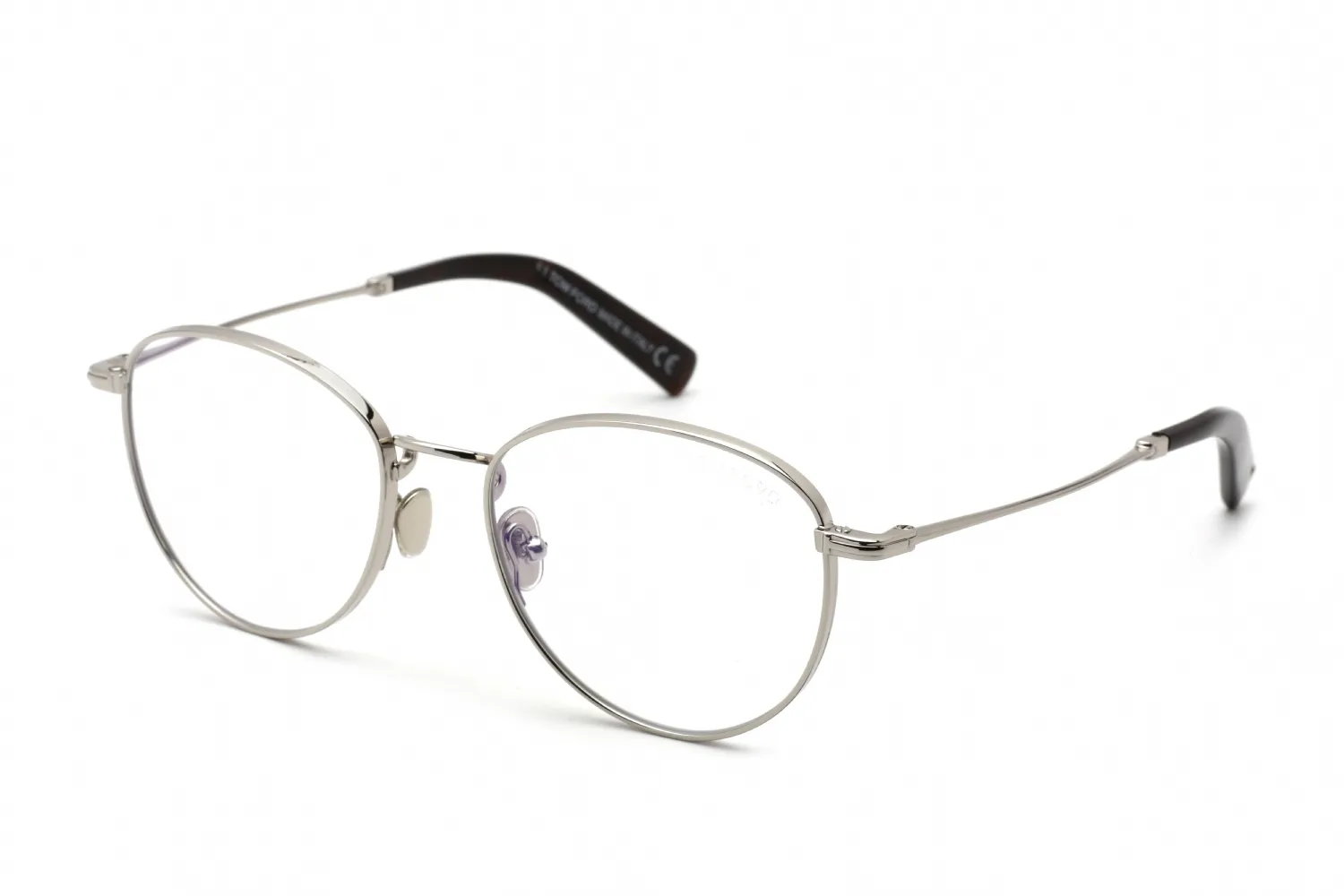 Tom Ford FT5749-B 016 Eyeglasses Shiny Palladium 52mm Men