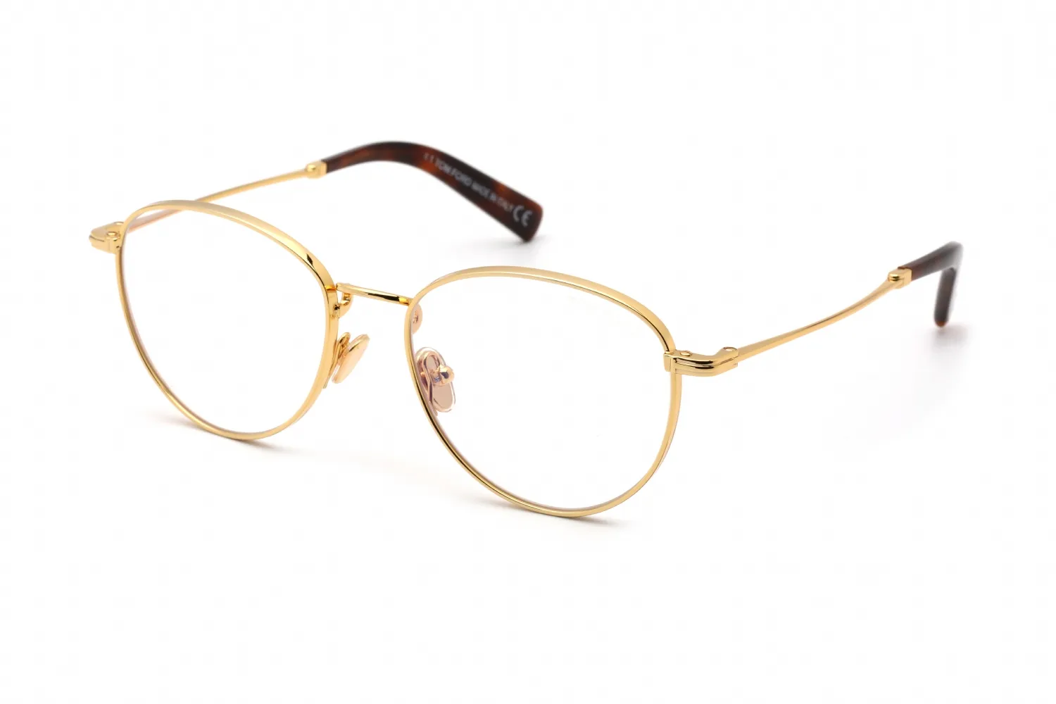 Tom Ford FT5749-B 030 Eyeglasses Shiny Deep Gold 52mm Men