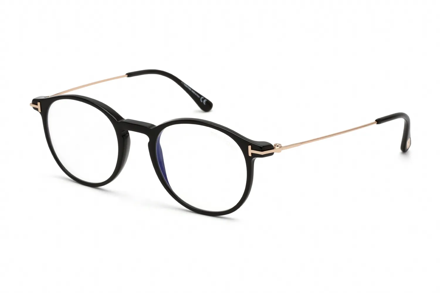 Tom Ford FT5759-B 001 Eyeglasses Shiny Black 49mm Men