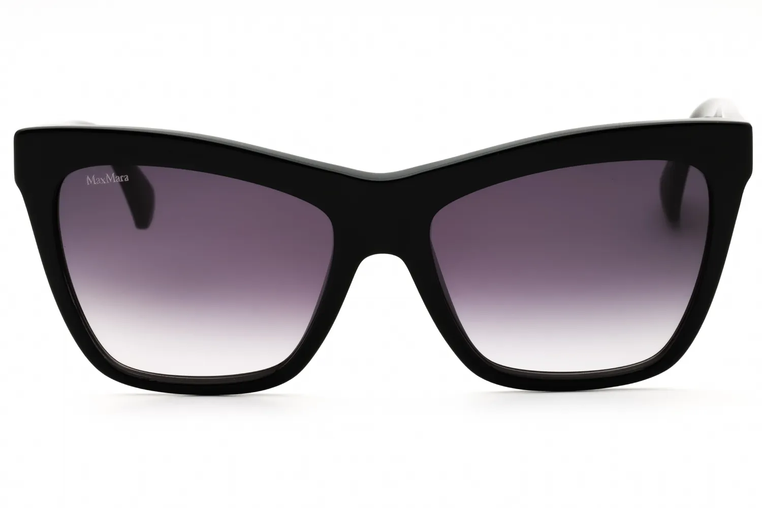 Max Mara MM0008 01B Sunglasses Shiny Black 55mm Women 2