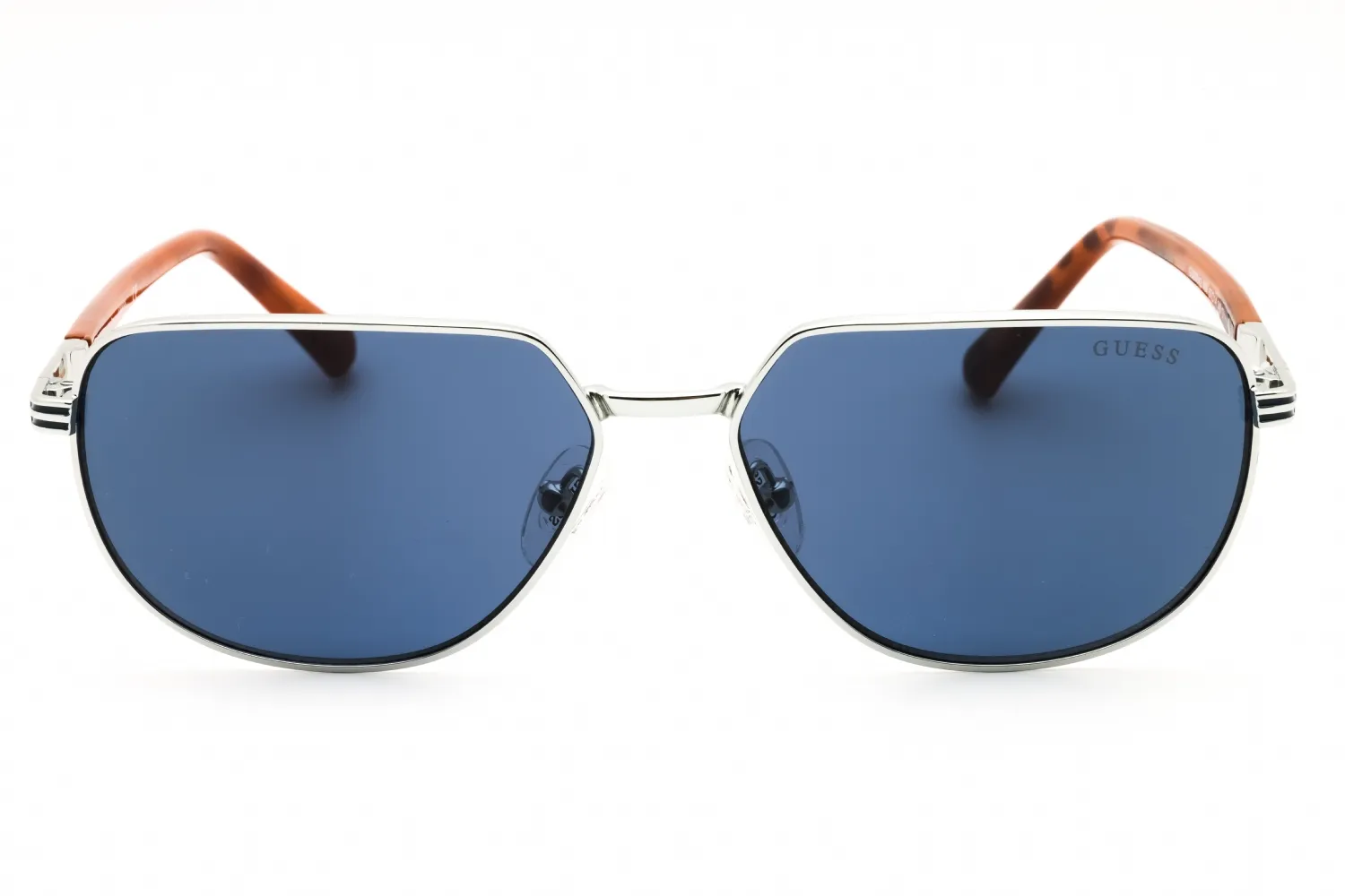 Guess GU00042 10V Sunglasses Shiny Light Nickeltin 57mm Men 2