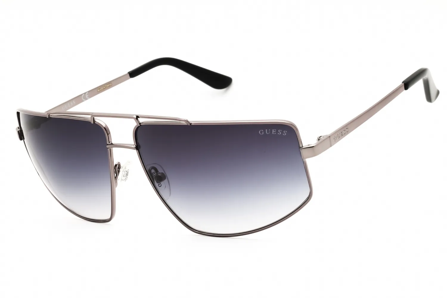 Guess GU5207 08B Sunglasses Shiny Gunmetal 64mm Men