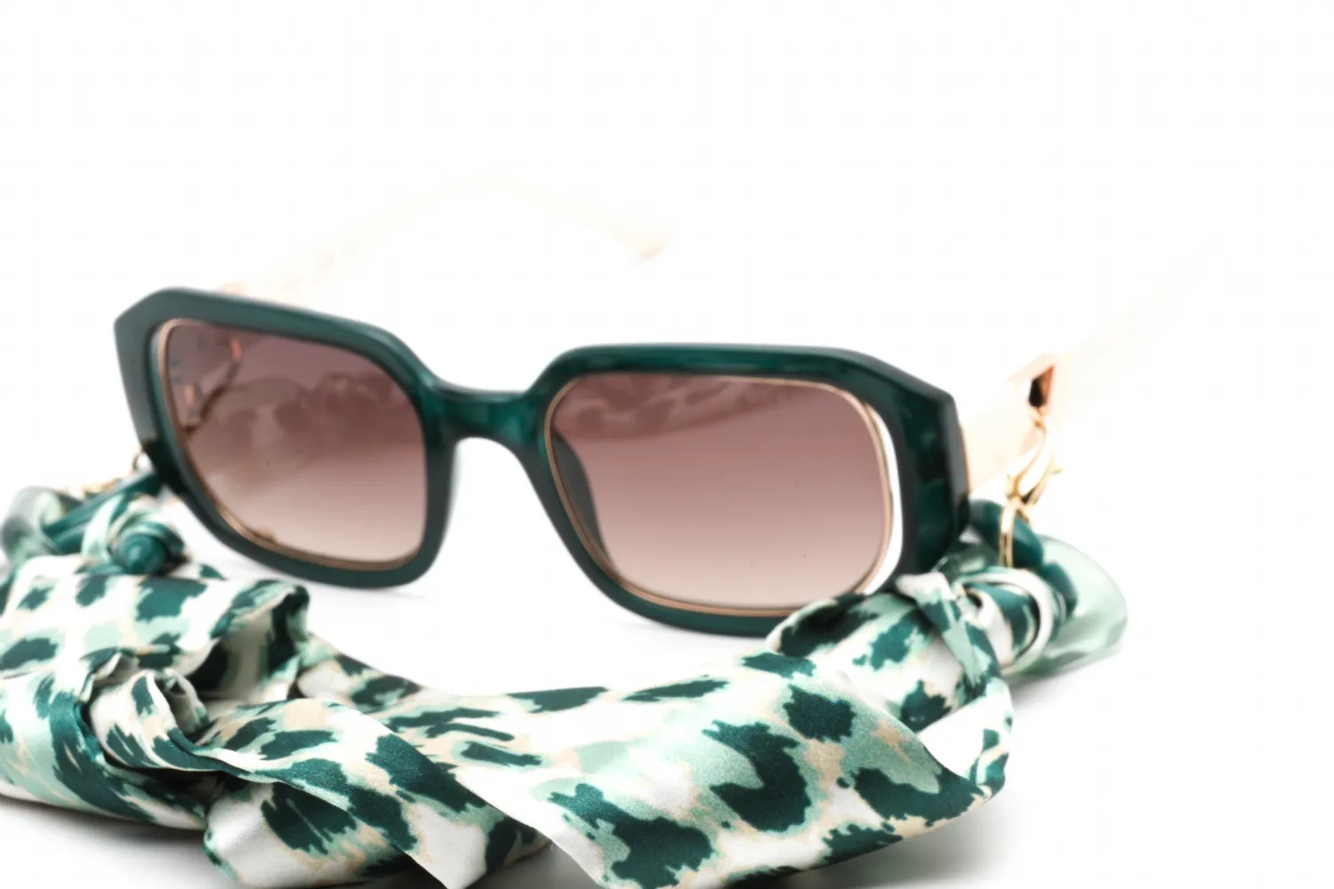 Guess GU7817 96F Sunglasses Shiny Dark Green 53mm Women