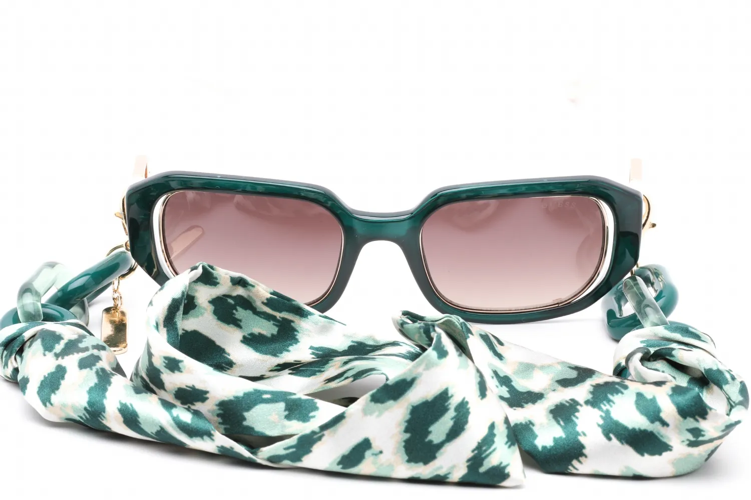 Guess GU7817 96F Sunglasses Shiny Dark Green 53mm Women 2