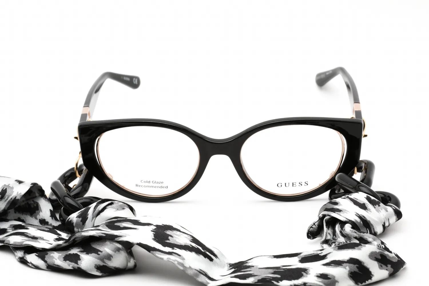 Guess GU2885 001 Eyeglasses Shiny Black 52mm Women 2