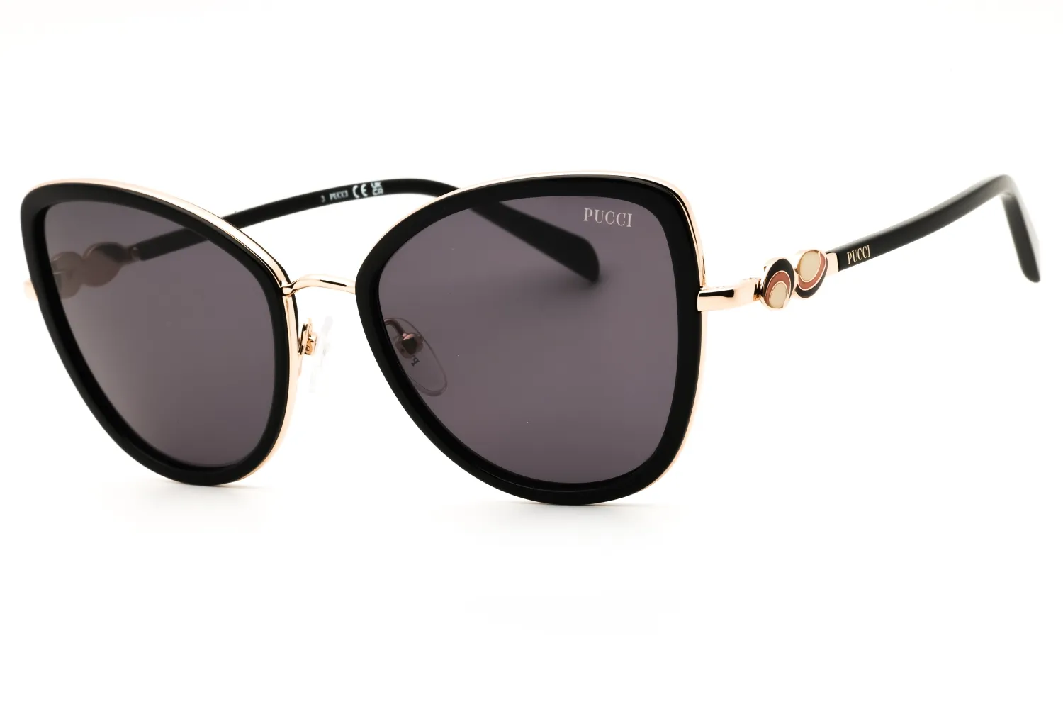Emilio Pucci EP0184 05A Sunglasses Black 57mm Women