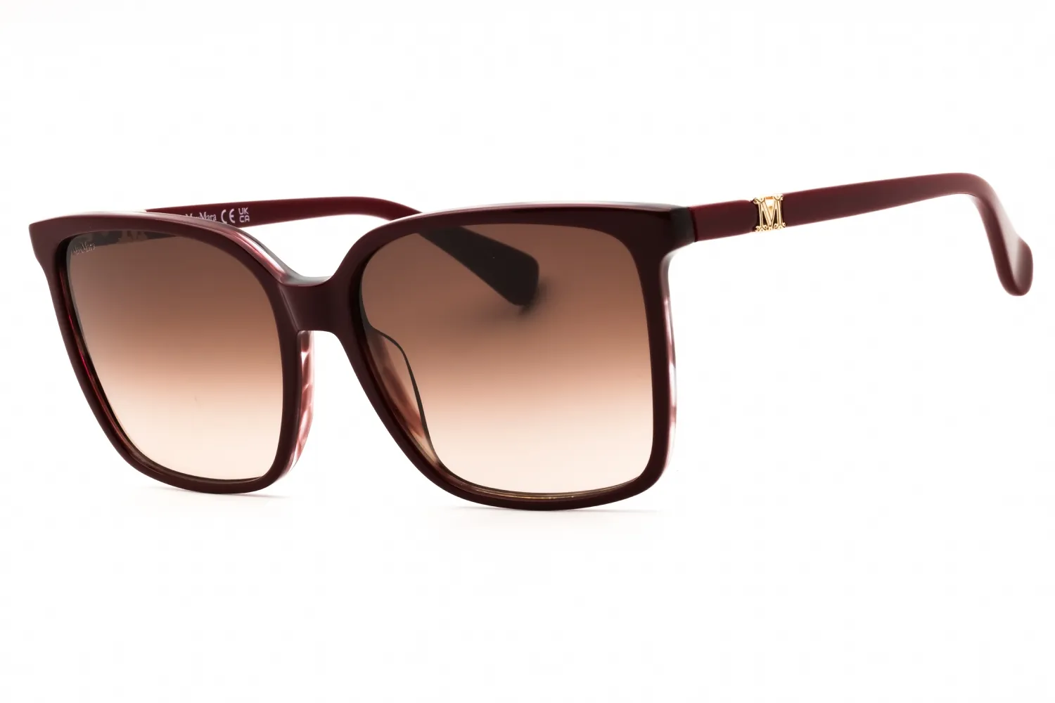 Max Mara MM0046 69T Sunglasses Shiny Bordeaux 57mm Women