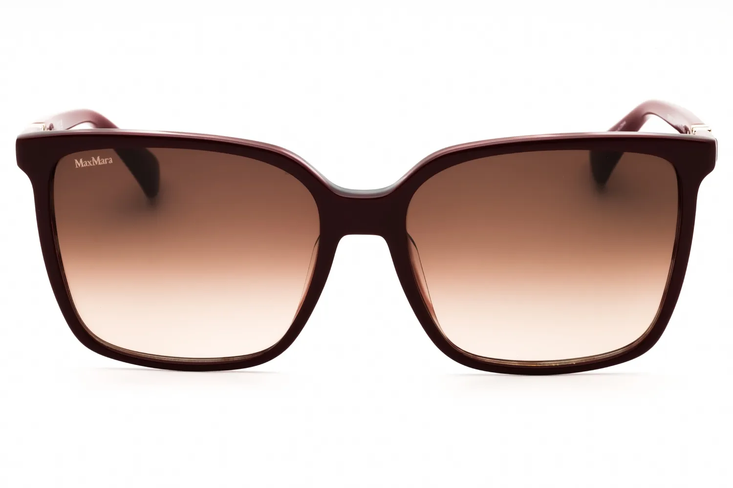 Max Mara MM0046 69T Sunglasses Shiny Bordeaux 57mm Women 2
