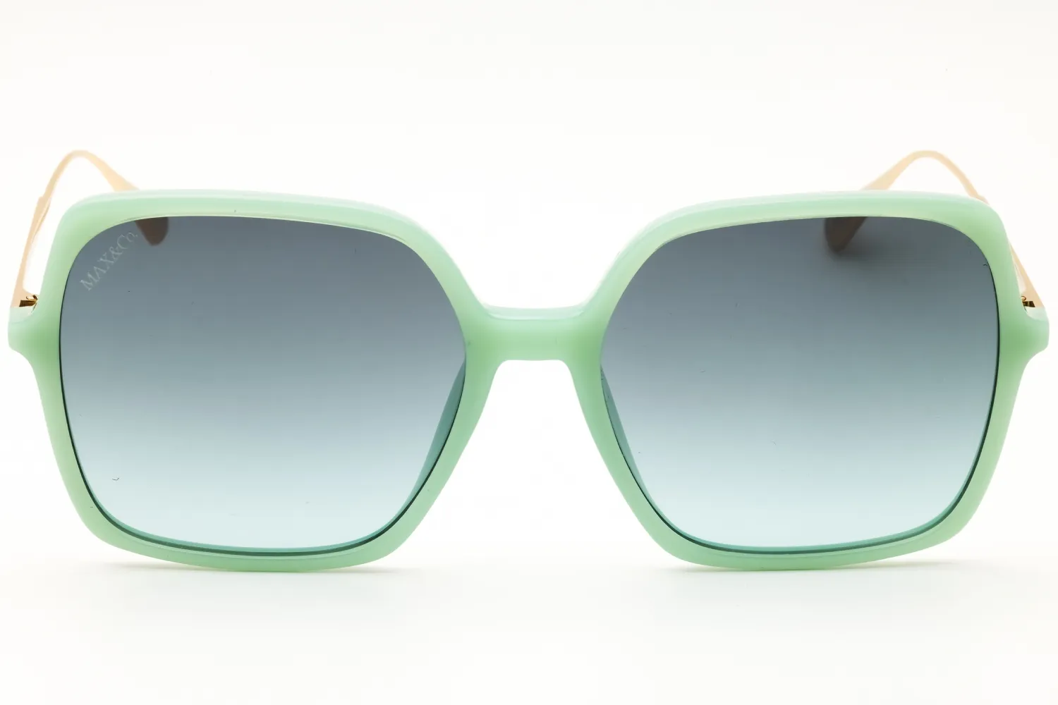 Max & Co MO0010 93P Sunglasses Shiny Light Green 57mm Women 2