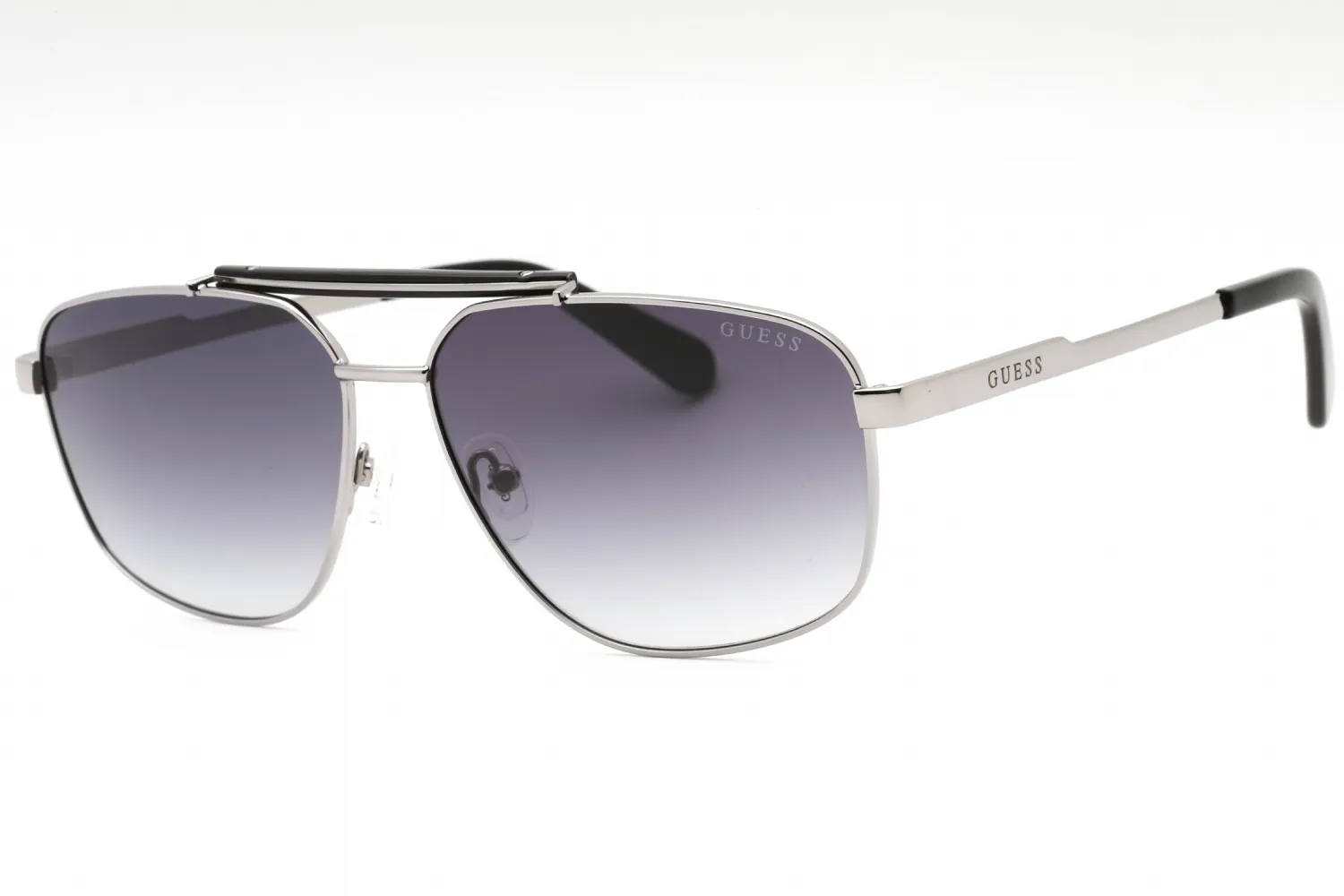Guess GU00054 06B Sunglasses Shiny Dark Nickeltin 61mm Men