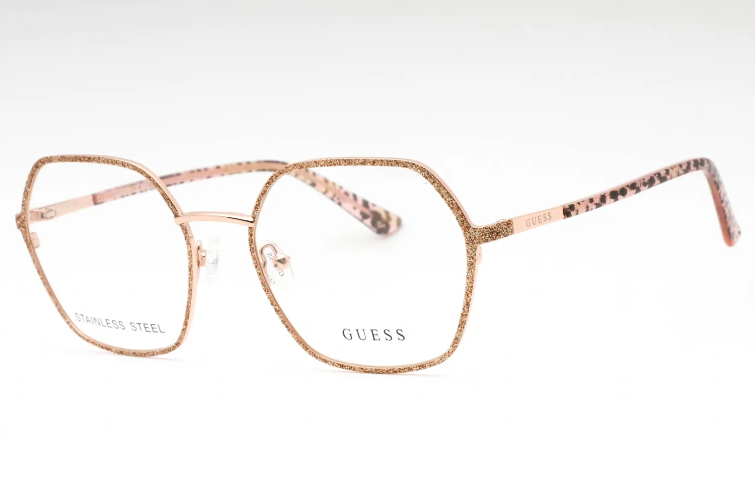 Guess GU2912 028 Eyeglasses Shiny Rose Gold 55mm Women