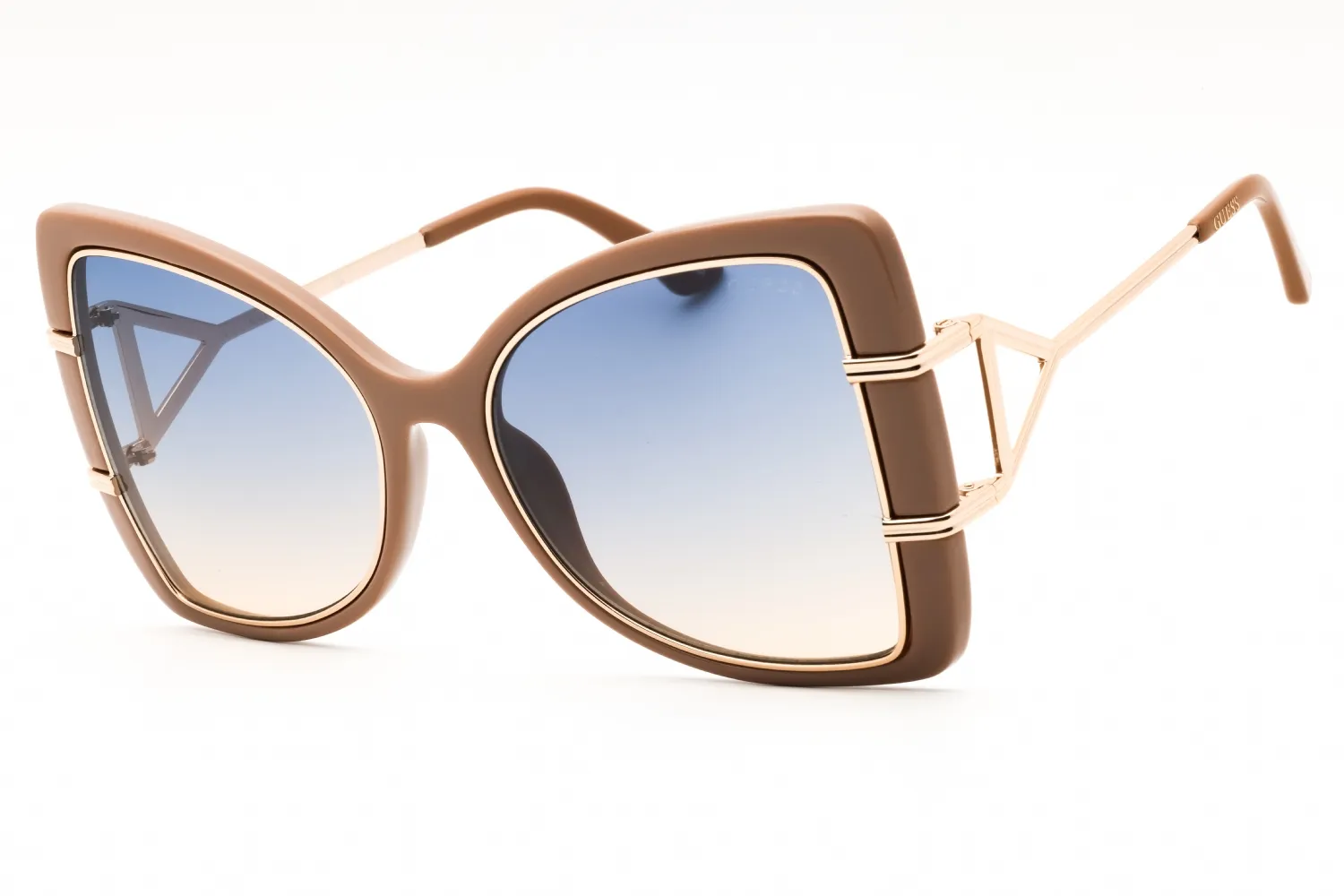Guess GU7853 57W Sunglasses Shiny Beige 58mm Women