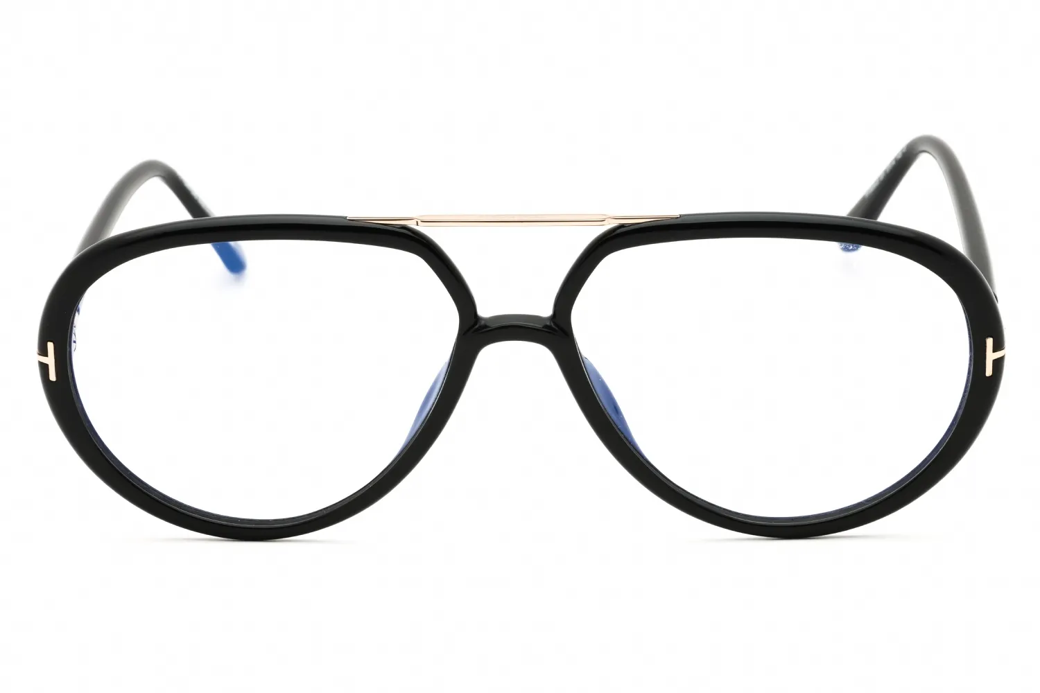 Tom Ford FT5838-B 001 Eyeglasses Shiny Black 57mm Unisex 2