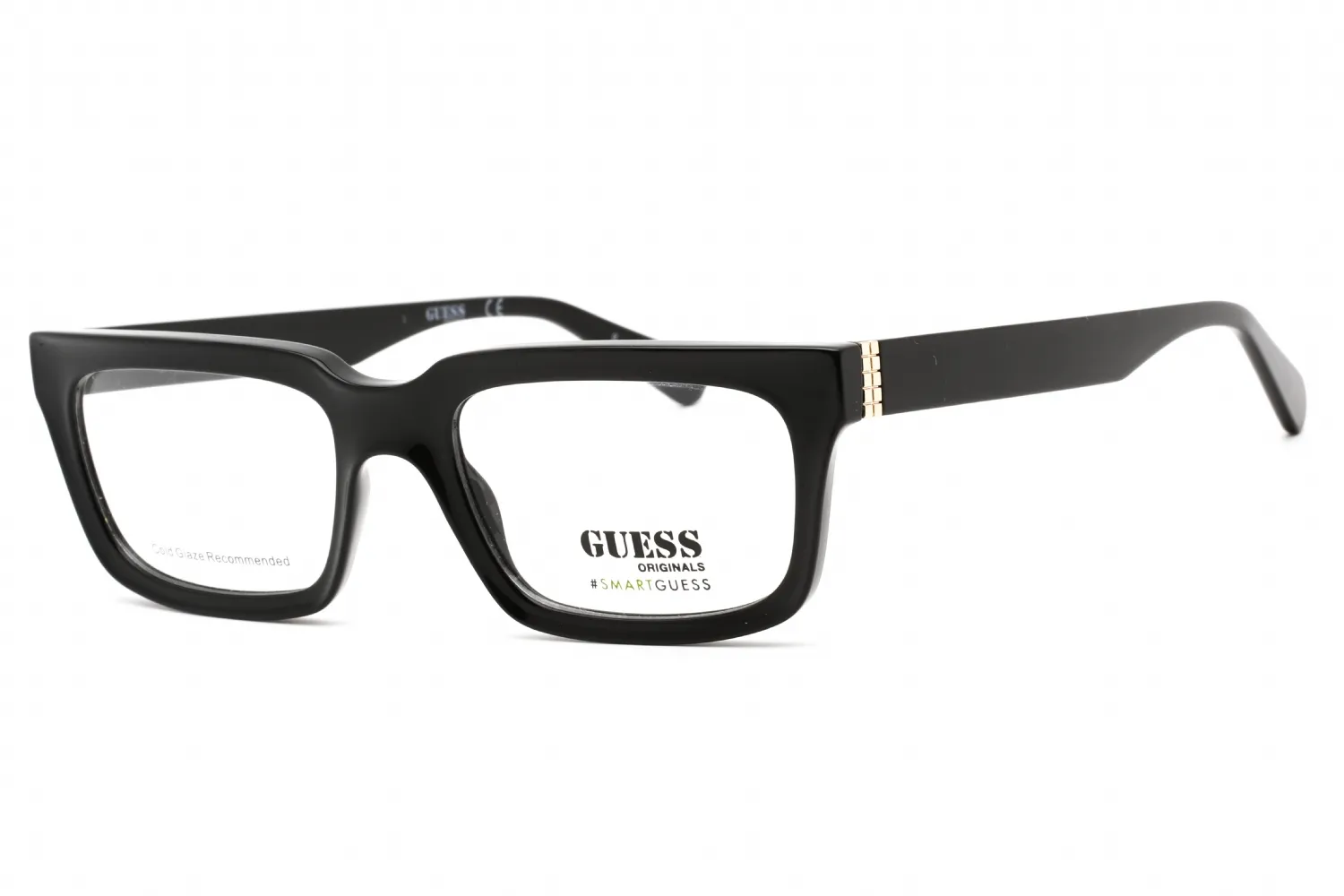 Guess GU8253 001 Eyeglasses Shiny Black 53mm Men