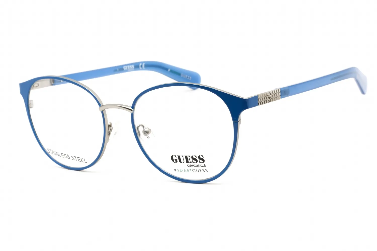 Guess GU8254 092 Eyeglasses Blue Silver 54mm Unisex