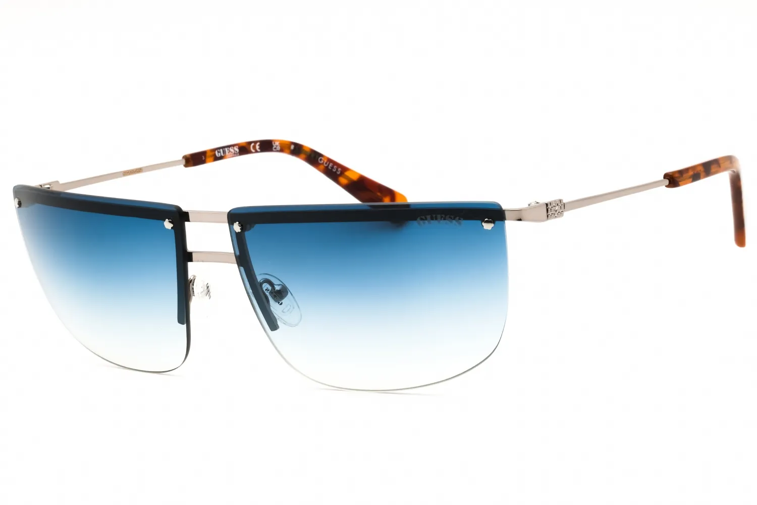 Guess GU8256 08W Sunglasses Shiny Gunmetal 66mm Men