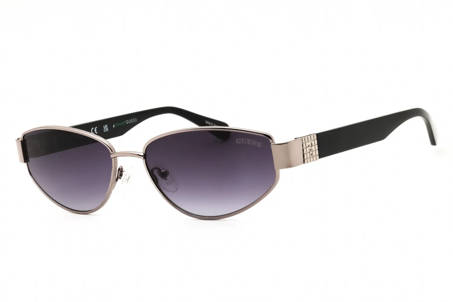 Guess GU8258 08B Sunglasses Shiny Gunmetal 56mm Women