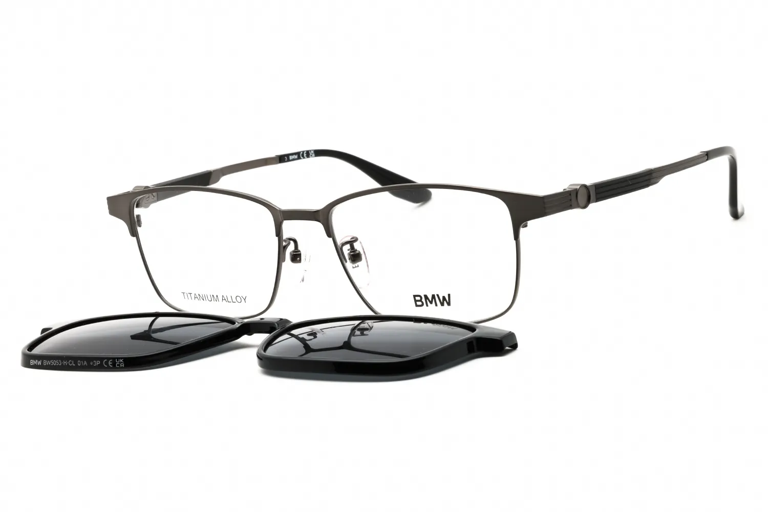BMW BW5053-H 013 Eyeglasses Matte Dark Ruthenium 55mm Men