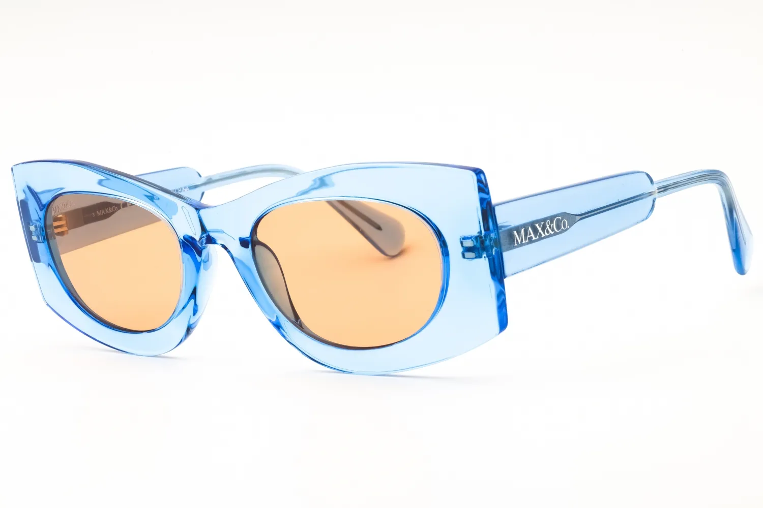 Max & Co MO0068 84E Sunglasses Shiny Light Blue 52mm Women