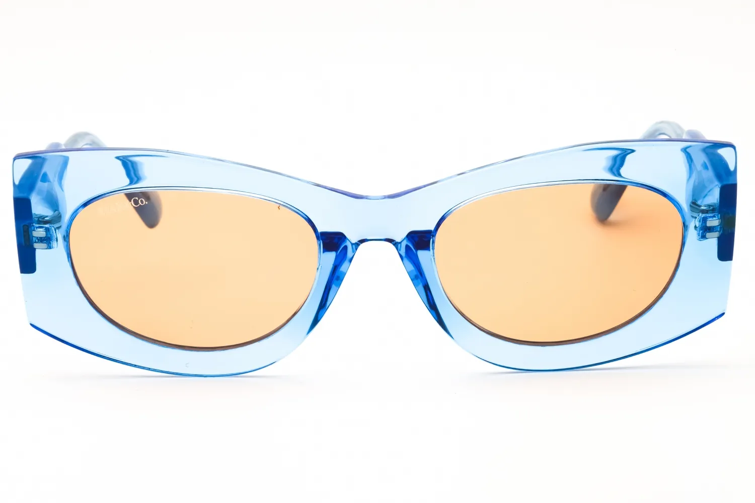 Max & Co MO0068 84E Sunglasses Shiny Light Blue 52mm Women 2
