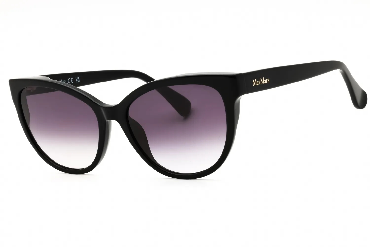 Max Mara MM0058 01B Sunglasses Shiny Black 57mm Women