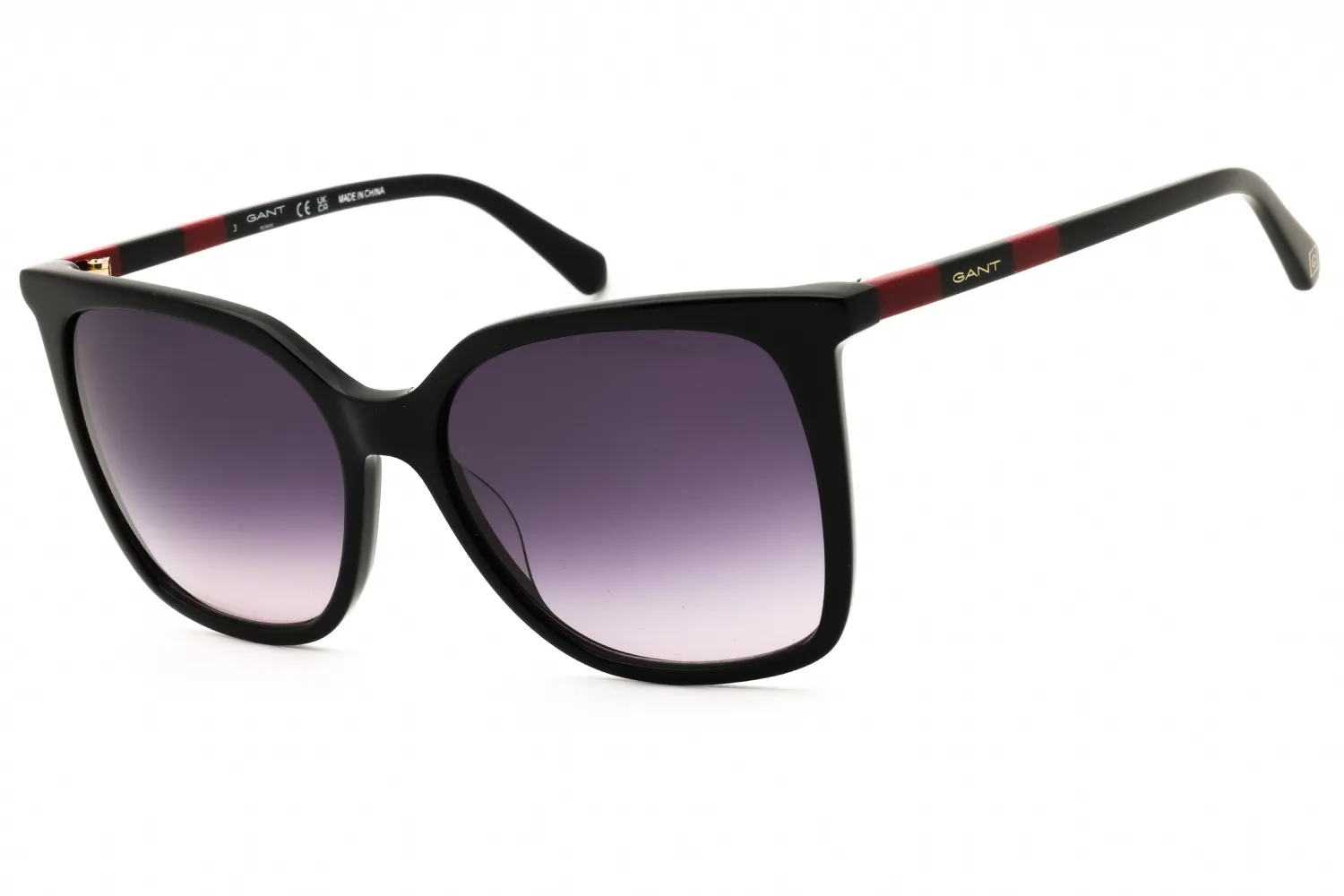 Gant GA8093 01B Sunglasses Shiny Black 55mm Women