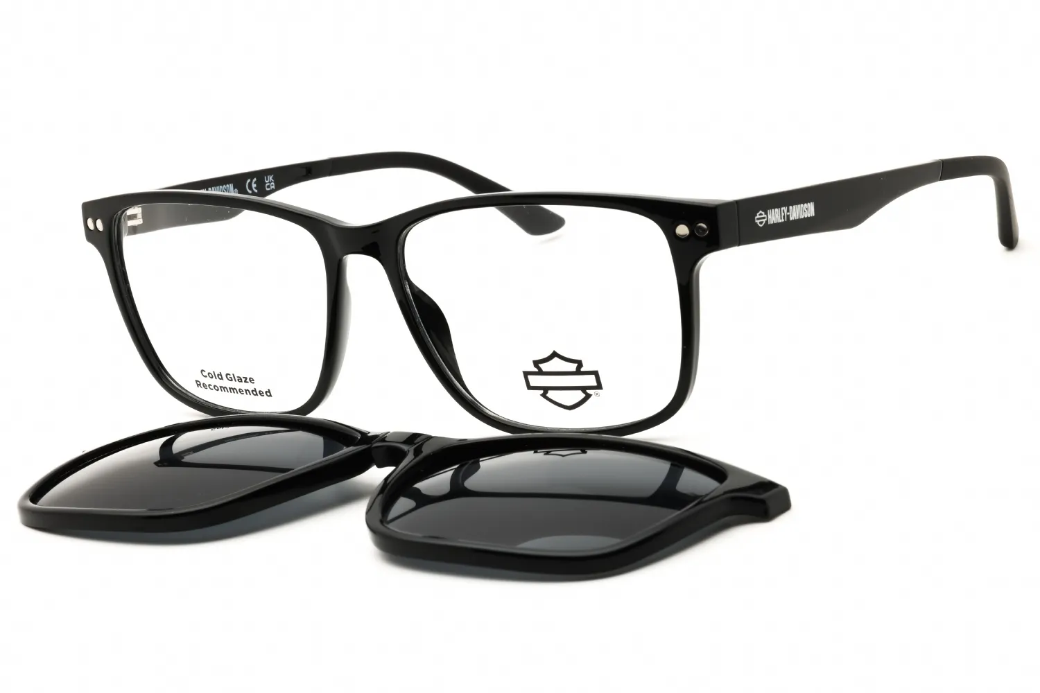 Harley Davidson HD0950 001 Eyeglasses Shiny Black 56mm Men
