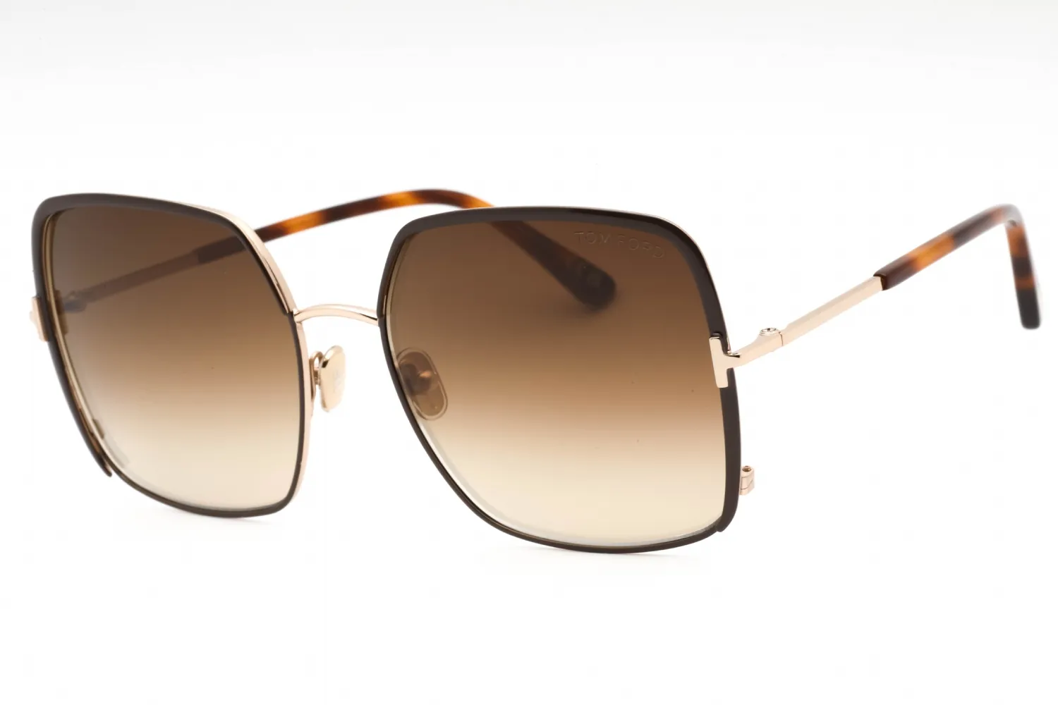 Tom Ford FT1006 48F Sunglasses Shiny Dark Brown 60mm Women