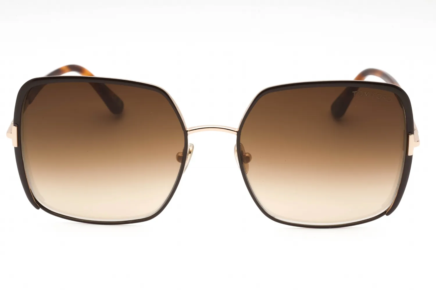 Tom Ford FT1006 48F Sunglasses Shiny Dark Brown 60mm Women 2
