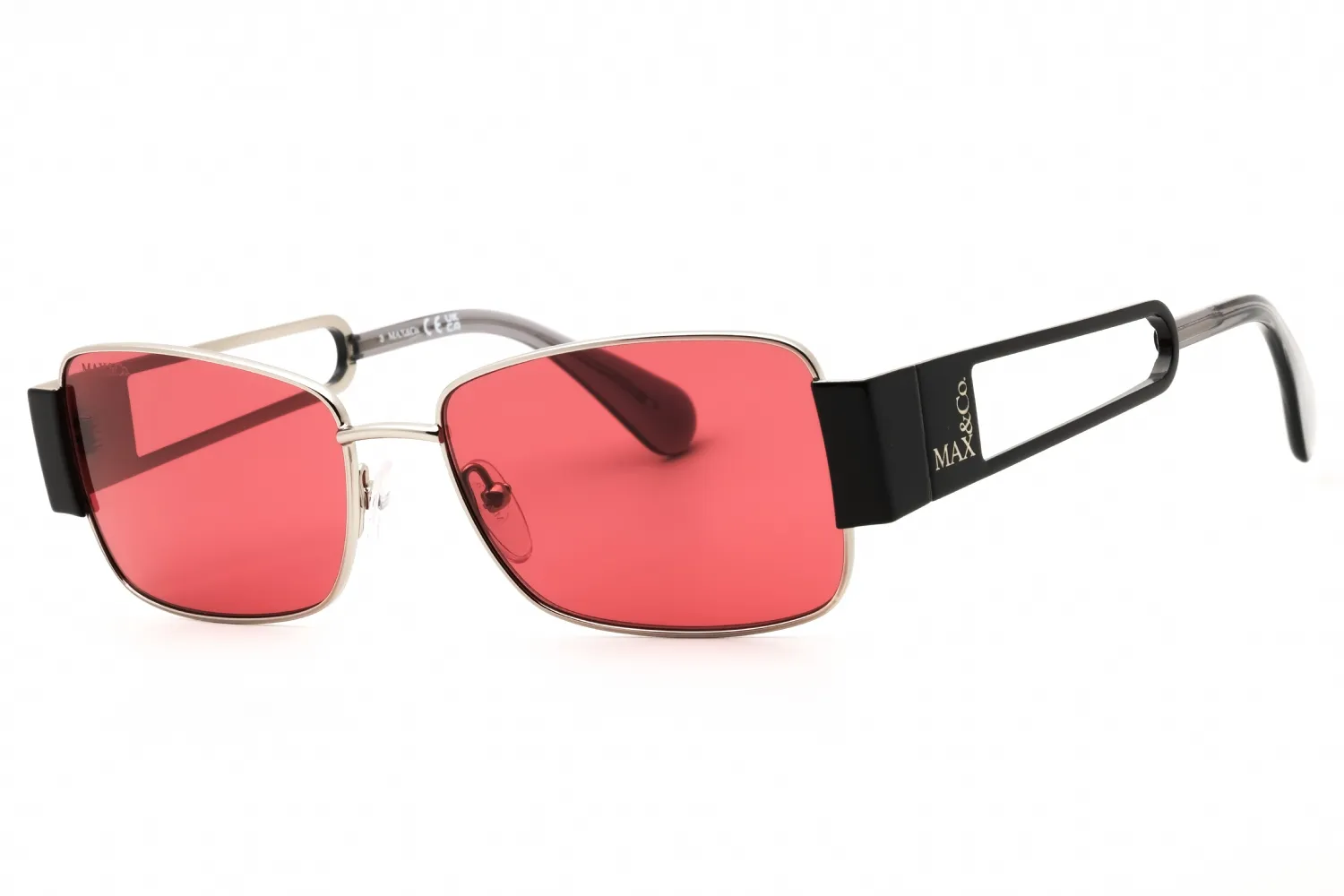 Max & Co MO0070 14S Sunglasses Shiny Light Ruthenium 55mm Women