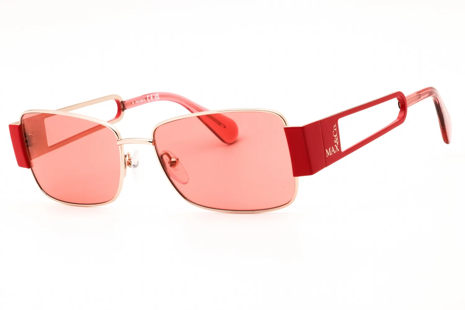 Max & Co MO0070 28S Sunglasses Shiny Rose Gold 55mm Women