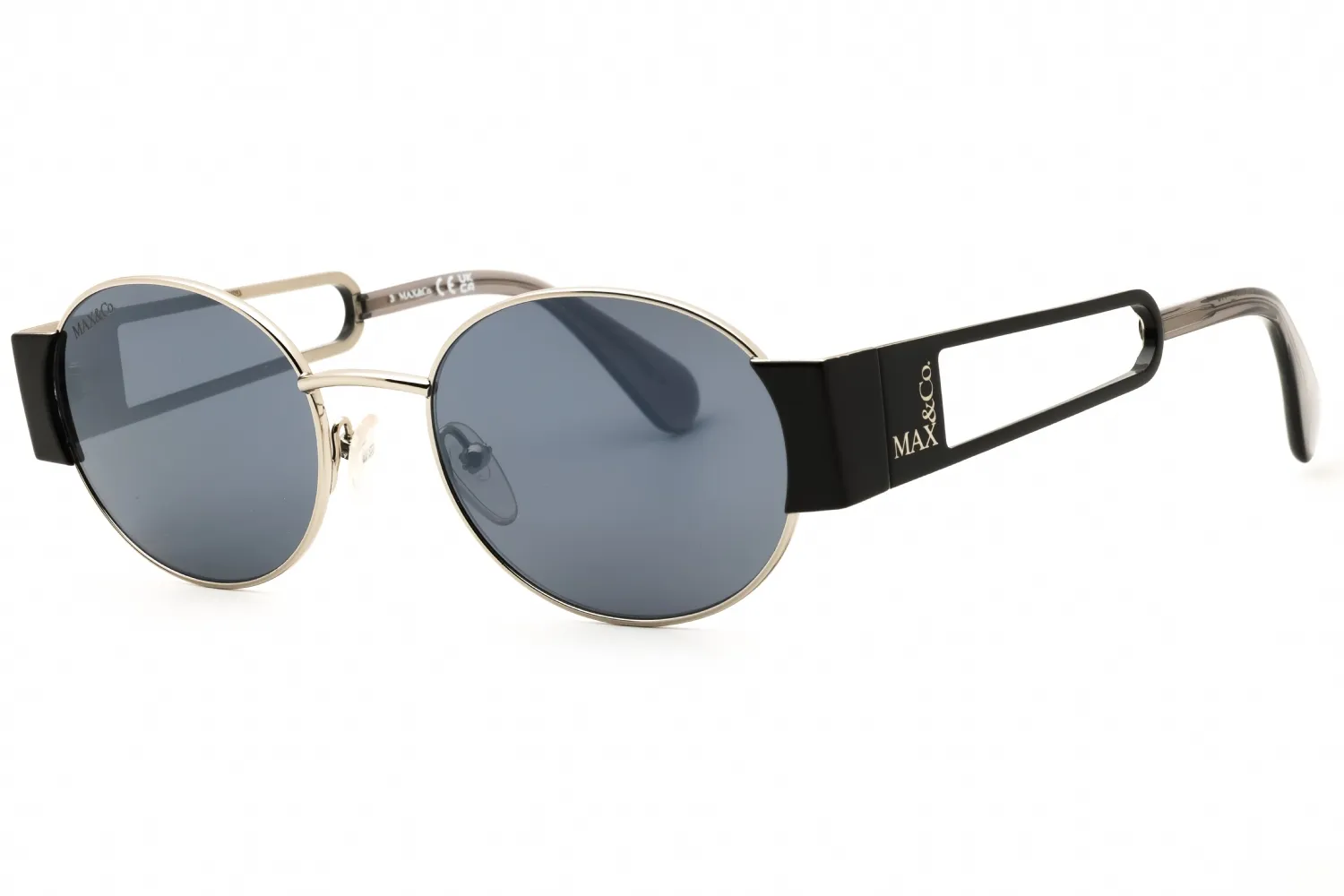 Max & Co MO0071 14C Sunglasses Shiny Light Ruthenium 52mm Women
