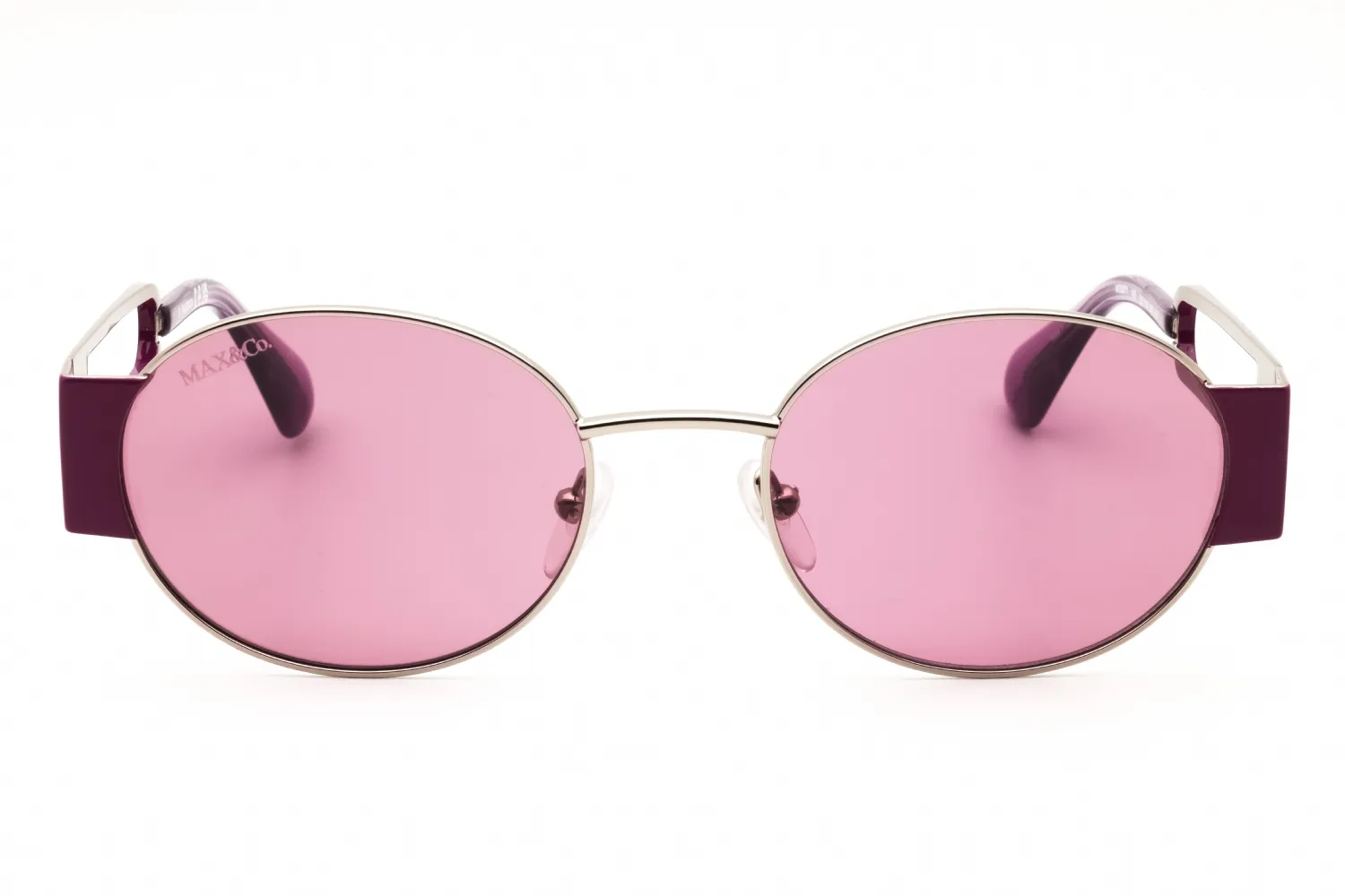 Max & Co MO0071 14Z Sunglasses Shiny Light Ruthenium 52mm Women 2