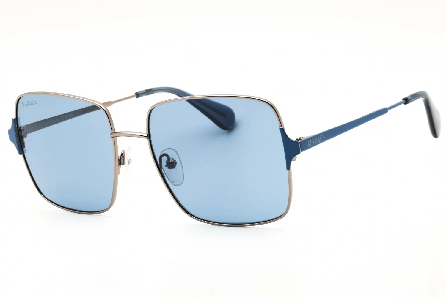 Max & Co MO0072 14V Sunglasses Shiny Light Ruthenium 56mm Women