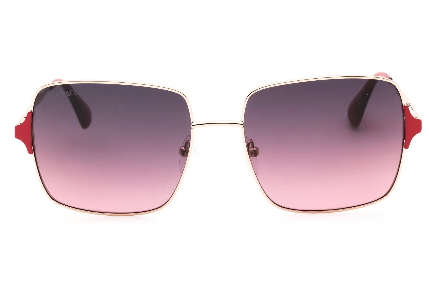 Max & Co MO0072 28B Sunglasses Shiny Rose Gold 56mm Women 2
