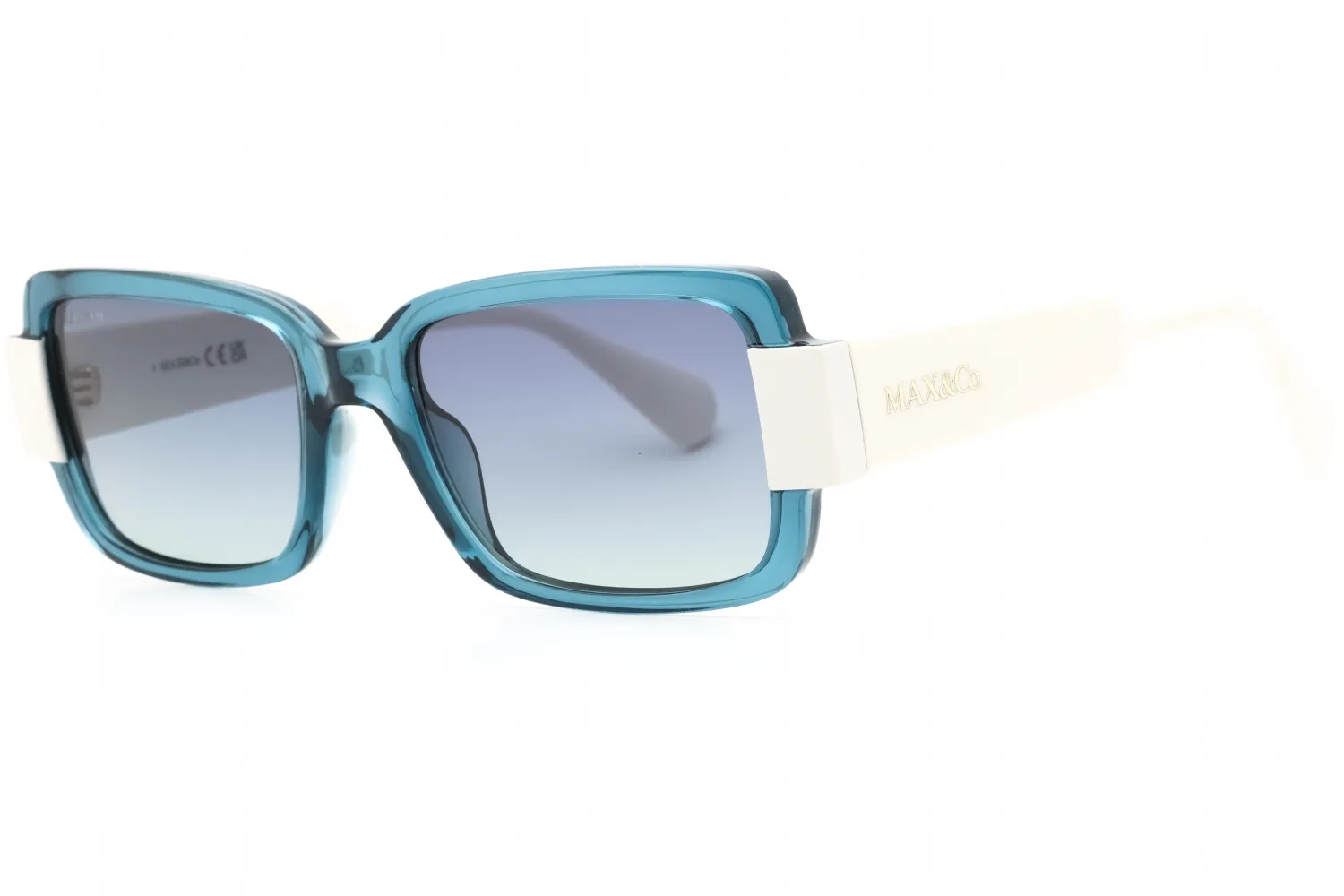 Max & Co MO0074 87W Sunglasses Shiny Turquoise 53mm Women