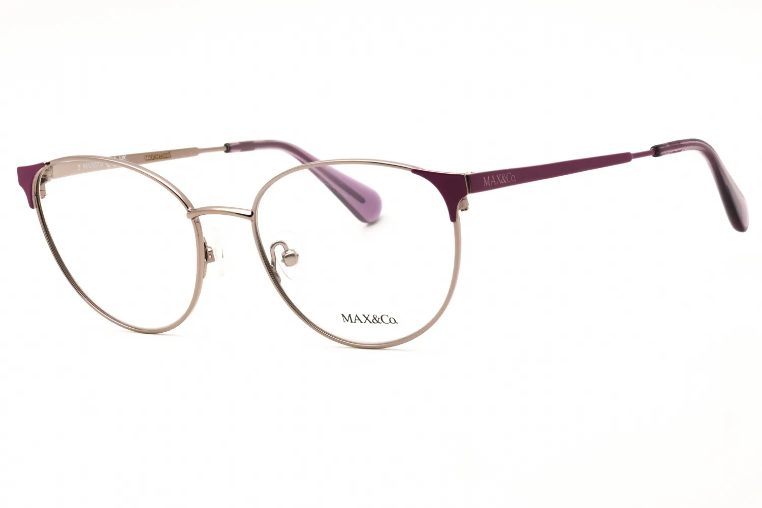 Max & Co MO5100 014 Eyeglasses Shiny Light Ruthenium 51mm Women