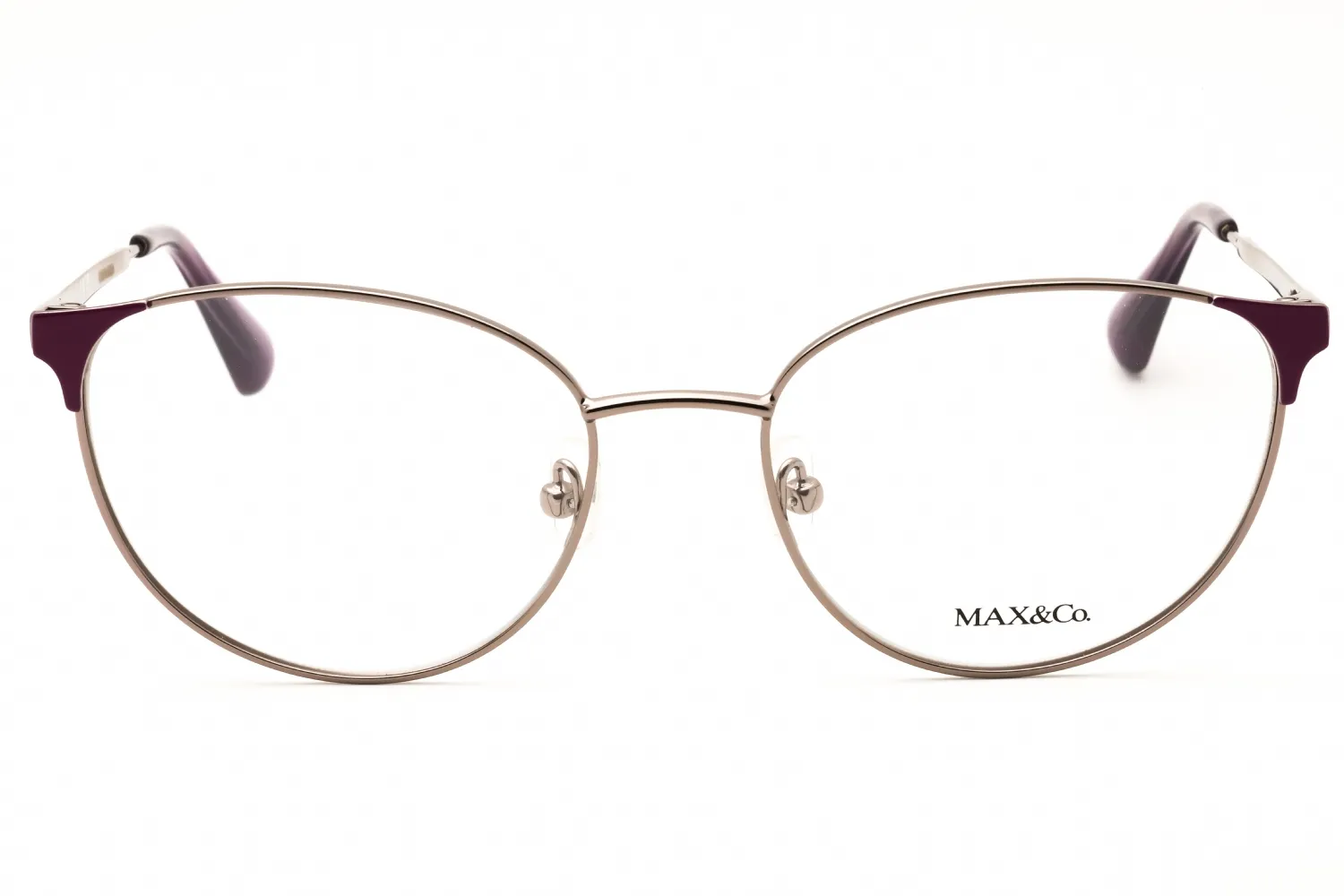 Max & Co MO5100 014 Eyeglasses Shiny Light Ruthenium 51mm Women 2